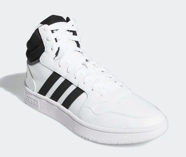 Adidas Hoops 3.0 Mid Classic Vintage Men’s Cloud White/Core Black Shoes 10