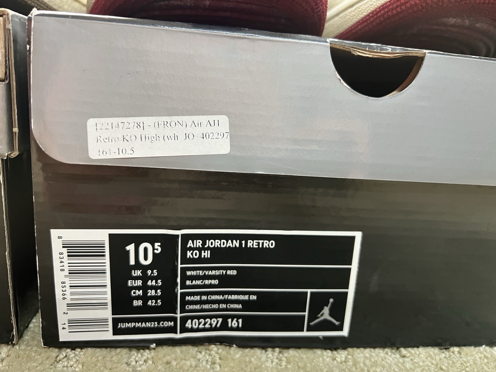 Nike Air Jordan 1 Lot Size 10.5 Retro KO Hi Premier 2007 2008 Used w/ Boxes