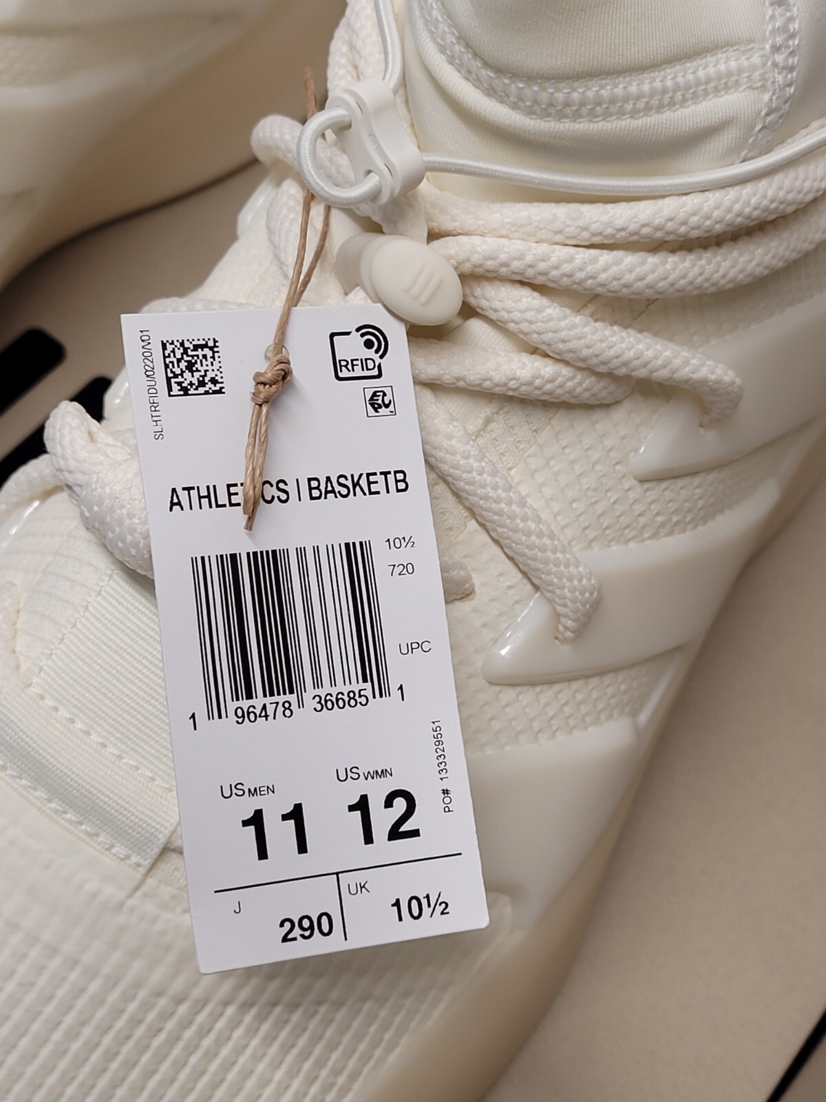 Adidas Fear Of God Athletics 1 Basketball Cream White Size 11 Triple White