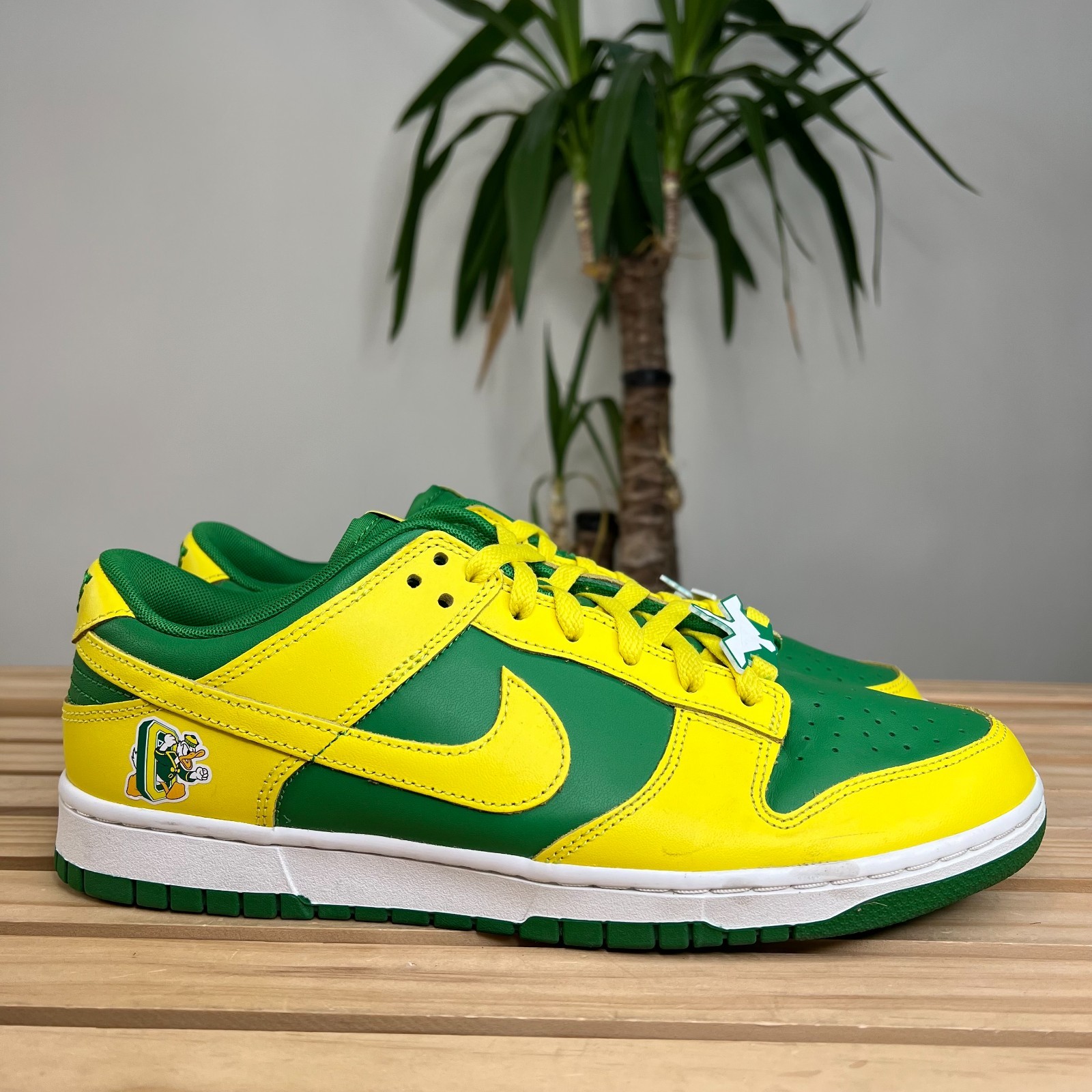 Size 10.5- Nike Dunk Low Reverse Brazil Oregon Ducks PE Fiesta Bowl Team Issued