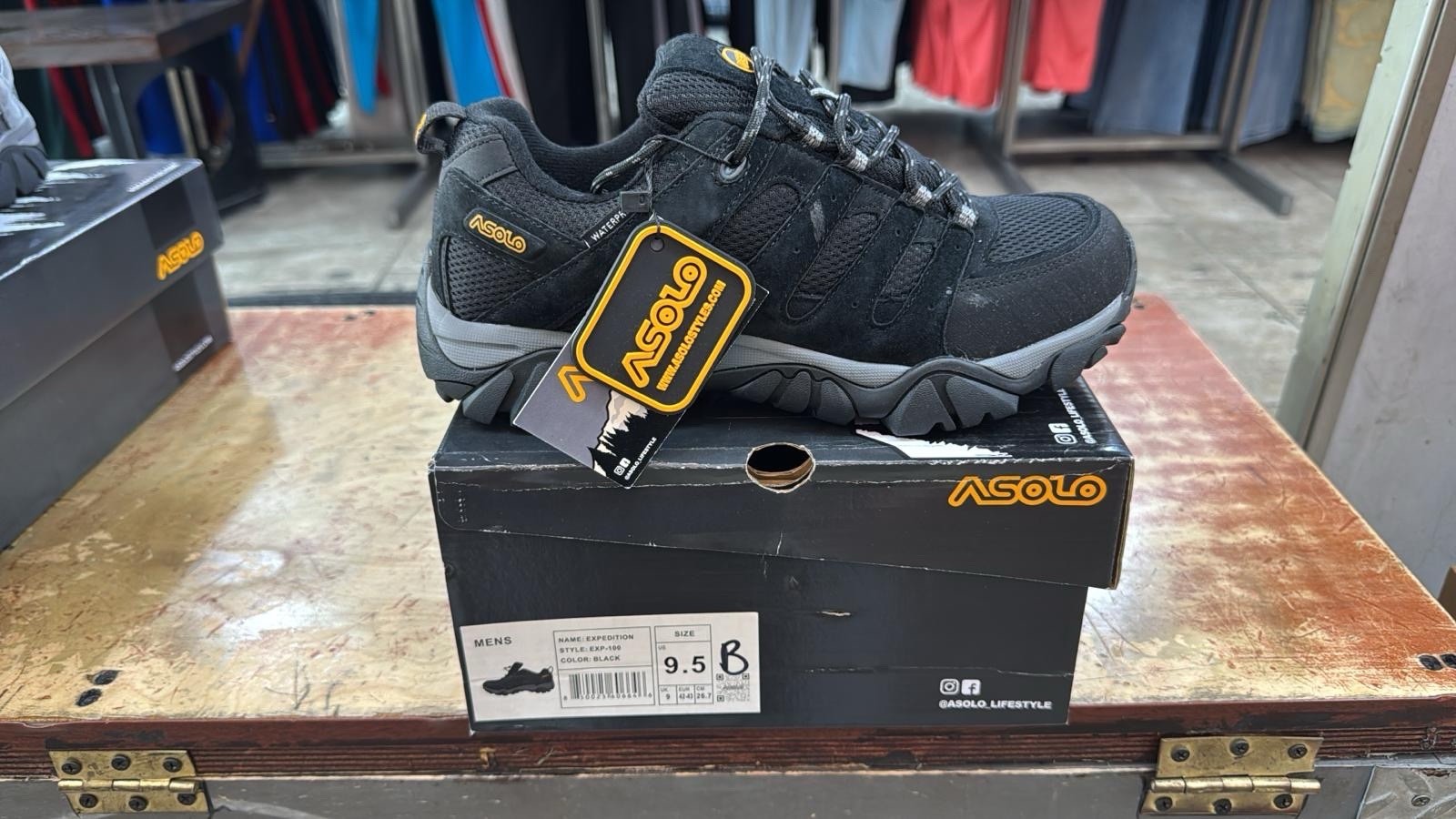 ASOLo mens shoes black with slight gray -sizes vary from 8-8.5-9-9.5-10-10.5-12