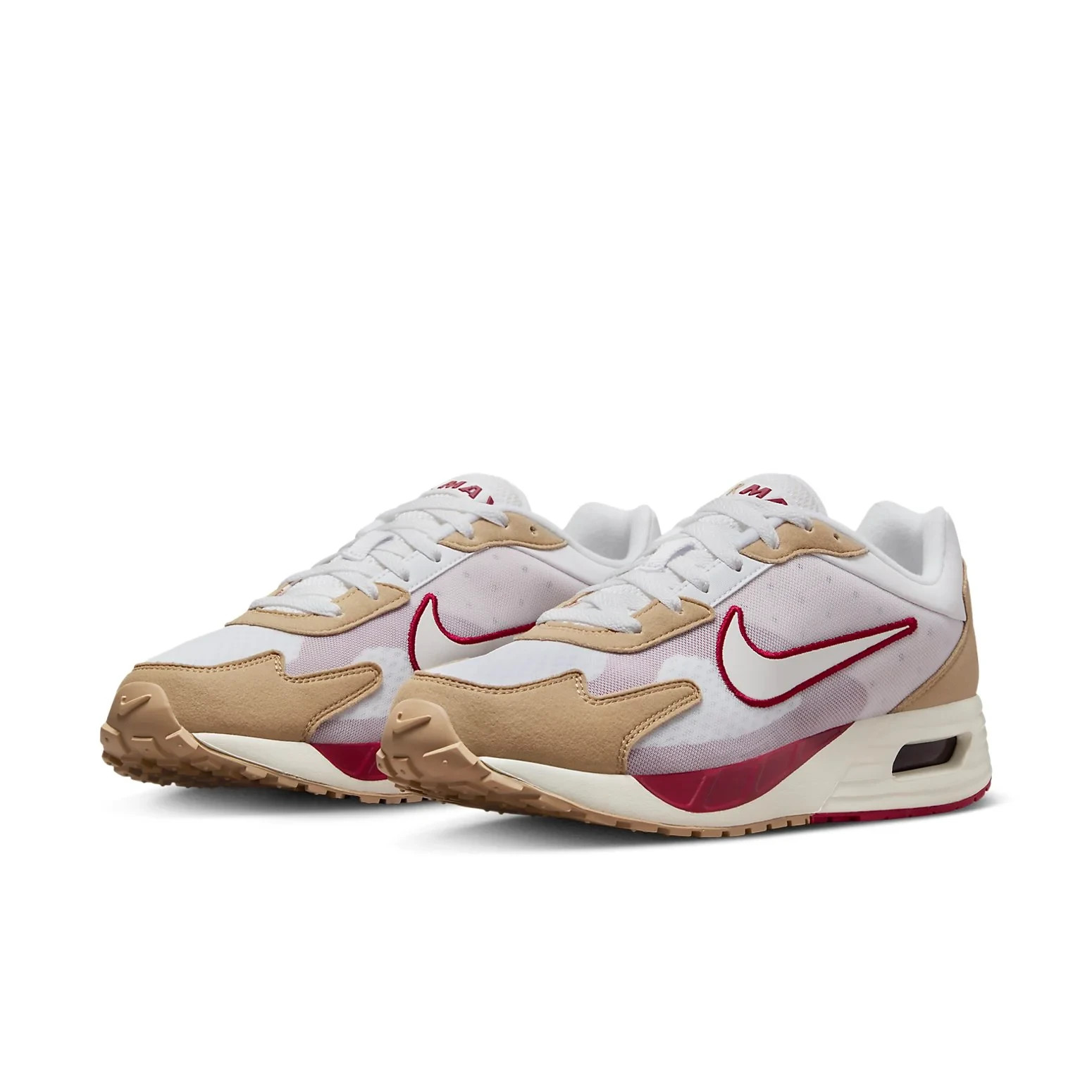 Nike Air Max Solo Tan Red White Running nby Sneakers DX3666-101 Mens Size