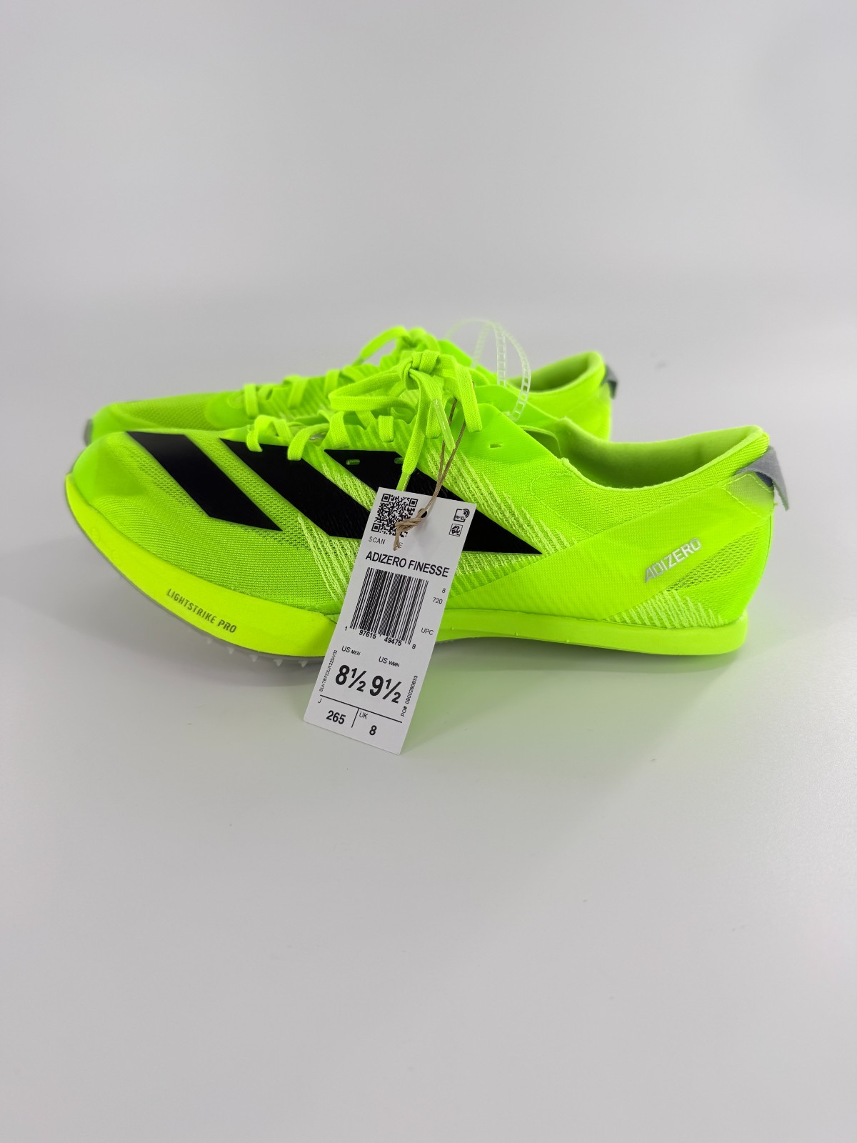 Adidas Adizero Finesse Track Spikes IG2018 Lucid Lemon Black Men’s Size 8.5 New