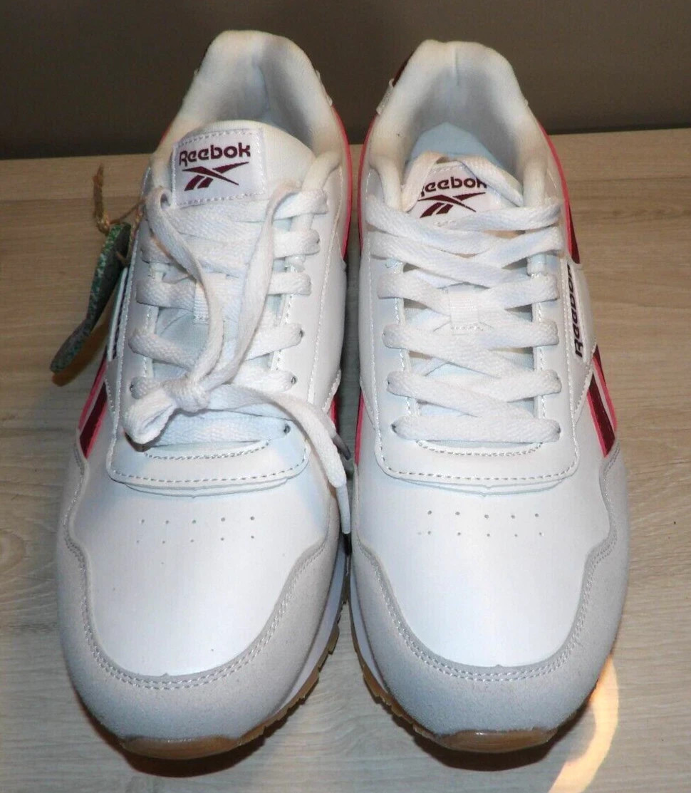 REEBOK HARMAN DOUBLE SNEAKERS NEW MEN’S MANY SIZES WHITE/BURGUNDY