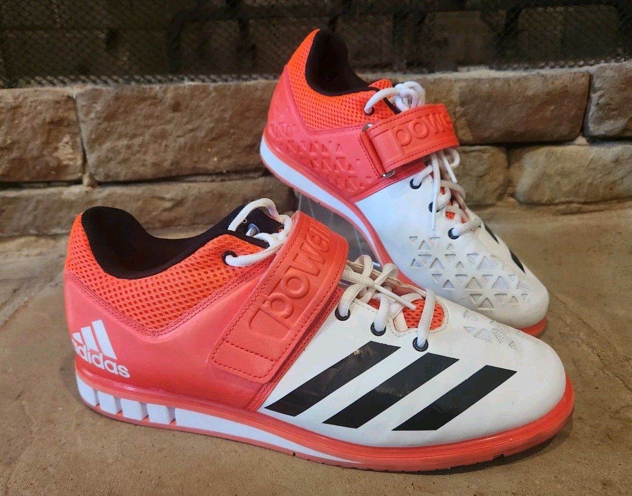 Adidas Powerlift 3 Gym Weightlifting Training Orange Shoes Men’s Size 9.5