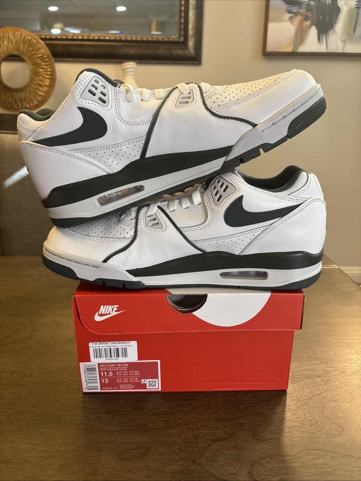 NIKE AIR FLIGHT 89 LOW SUMMIT WHITE FQ8256 101 SZ 11.5 DS REPUTABLE SELLER