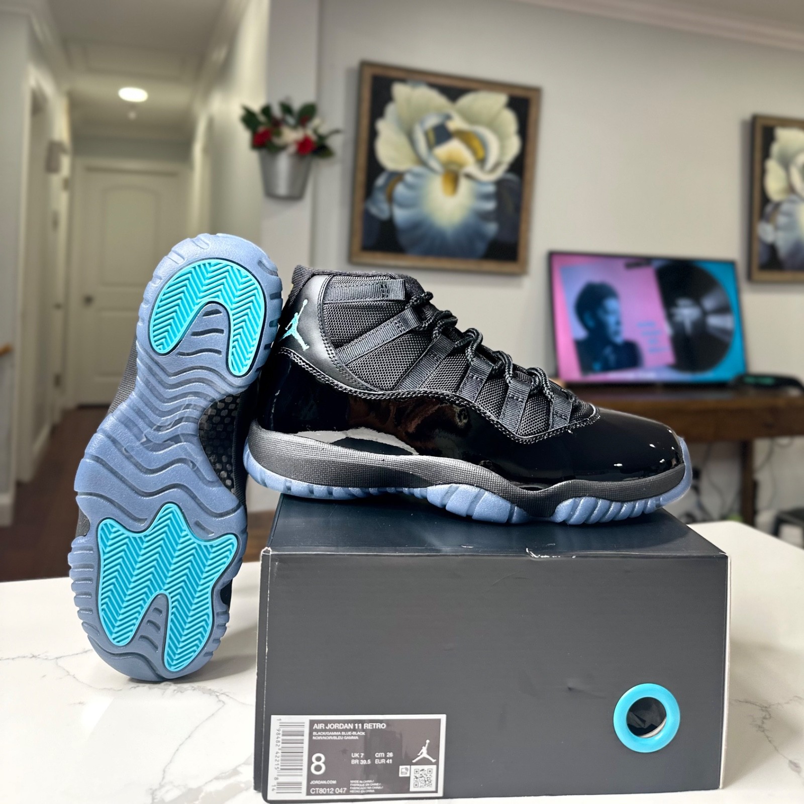 Nike Air Jordan 11 Retro Gamma Blue Black Varsity Maize CT8012-047 Men’s 8