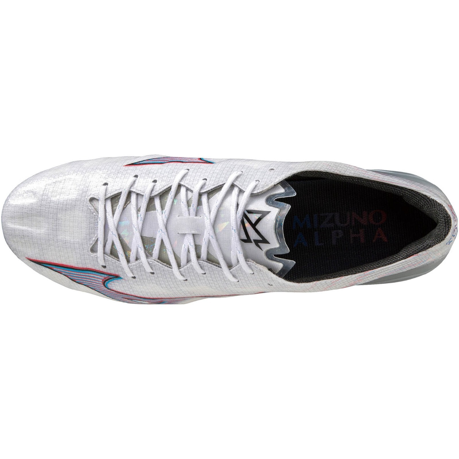 MIZUNO ALPHA ELITE P1GA2362 09 White Ignition Red Blue Men Soccer Cleats Shoes