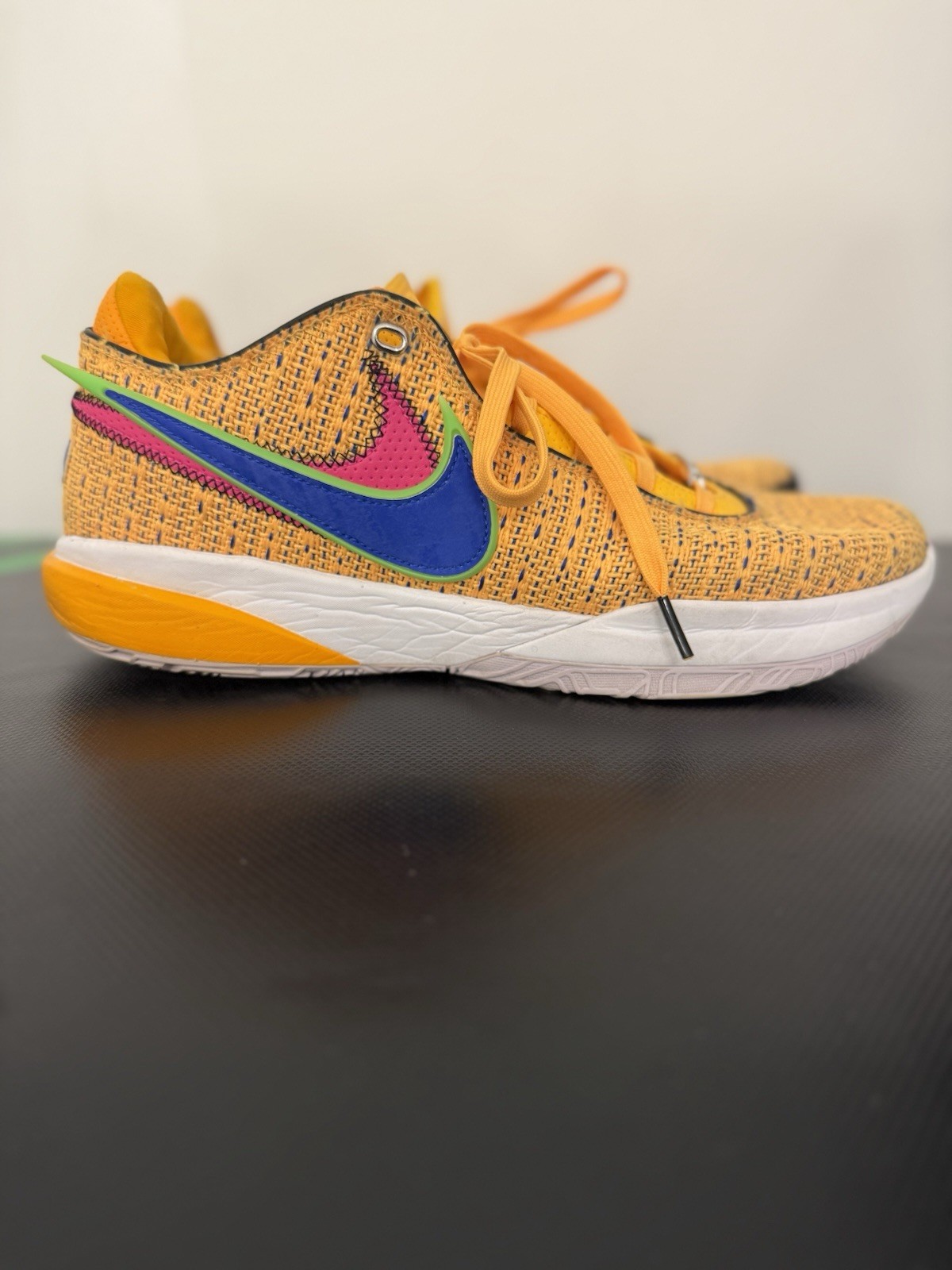 Nike LeBron James 20 XX Laser Orange Racer Blue Sneakers Size 11.5