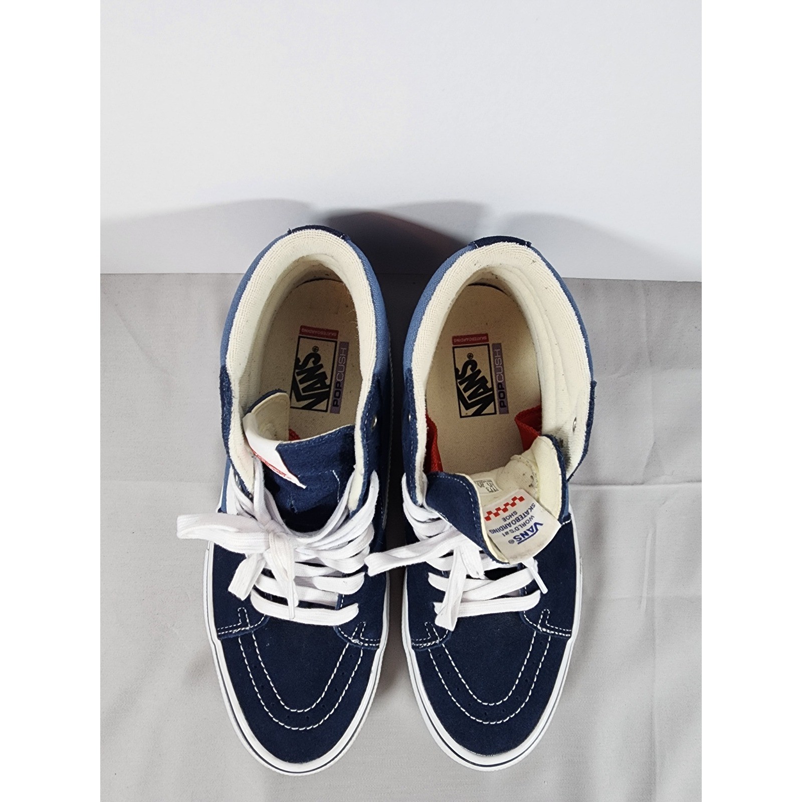 Vans Skate Sk8-Hi Navy Blue High Top Sneakers PopCush Mens 11.5 VN0A5FCCNAV