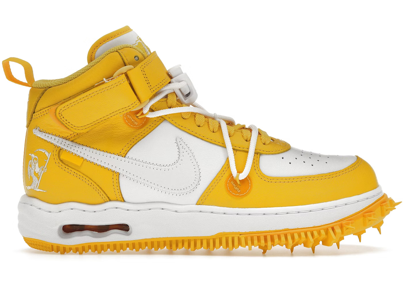 Nike Air Force 1 Mid SP Off-White Varsity Maize 8M/9.5W Brand New Original Box (