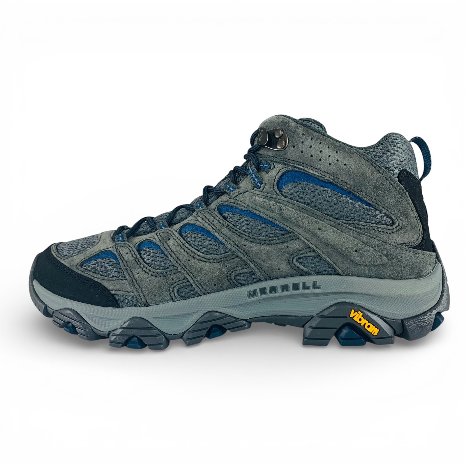 Merrell Moab 3 Mid Granite Grey Blue Men’s Wide Hiking Shoes Boots J035865