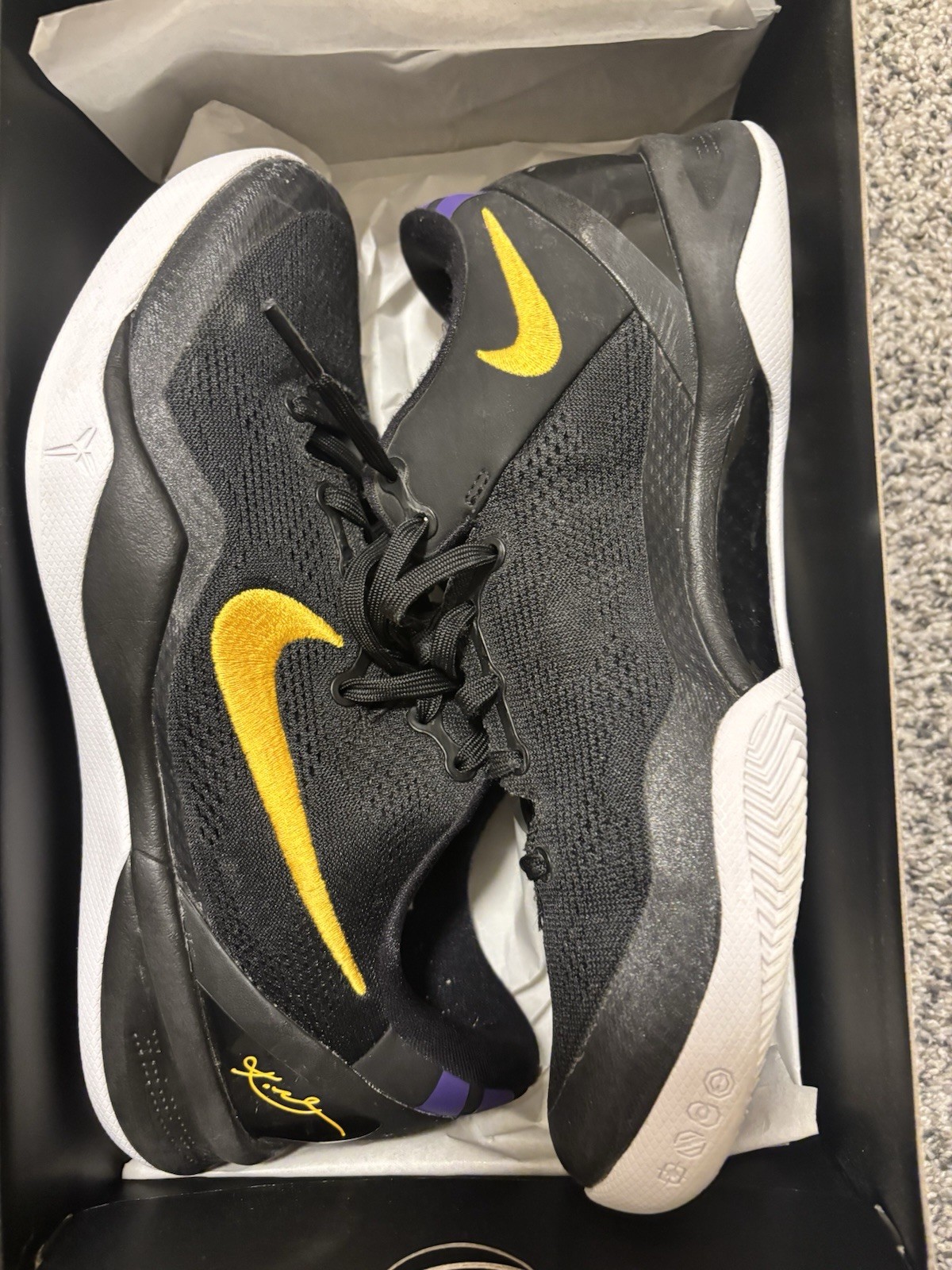 Nike Kobe 8 Protro Lakers Away Black/Gold/White/Purple HF9550-001 2024