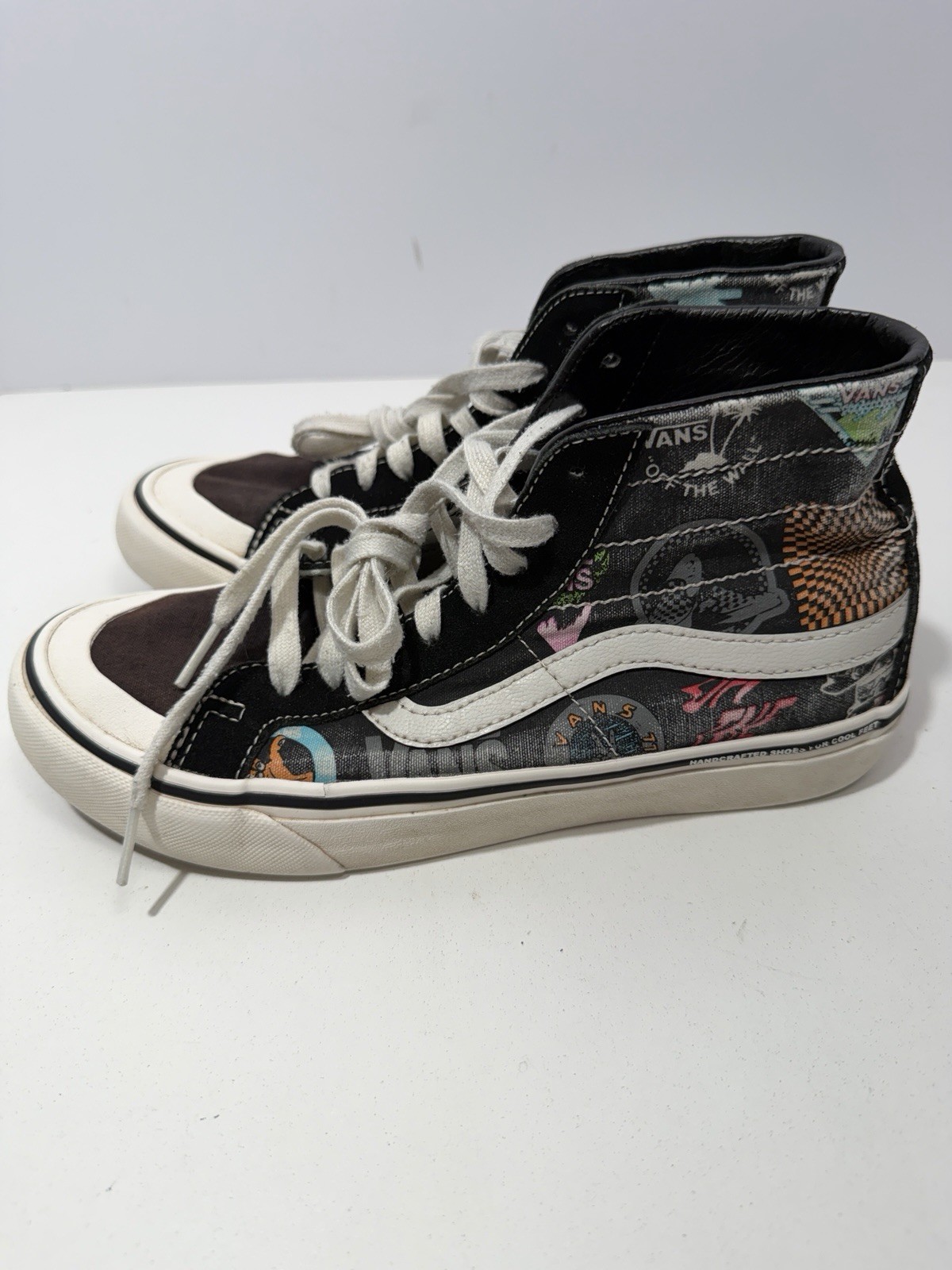 Vans Sk8-Hi 138 Decon V66 Black US 7 Mens 8.5 Womens EUC Retro High Top