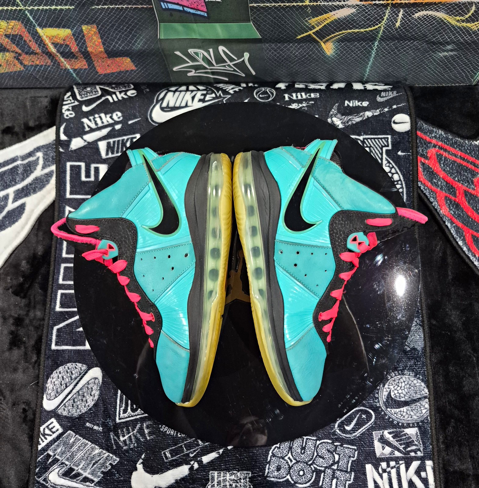 These are the Nike LeBron 8 South Beach Laced Up Turquoise/Black/Pink 7m 8.5w