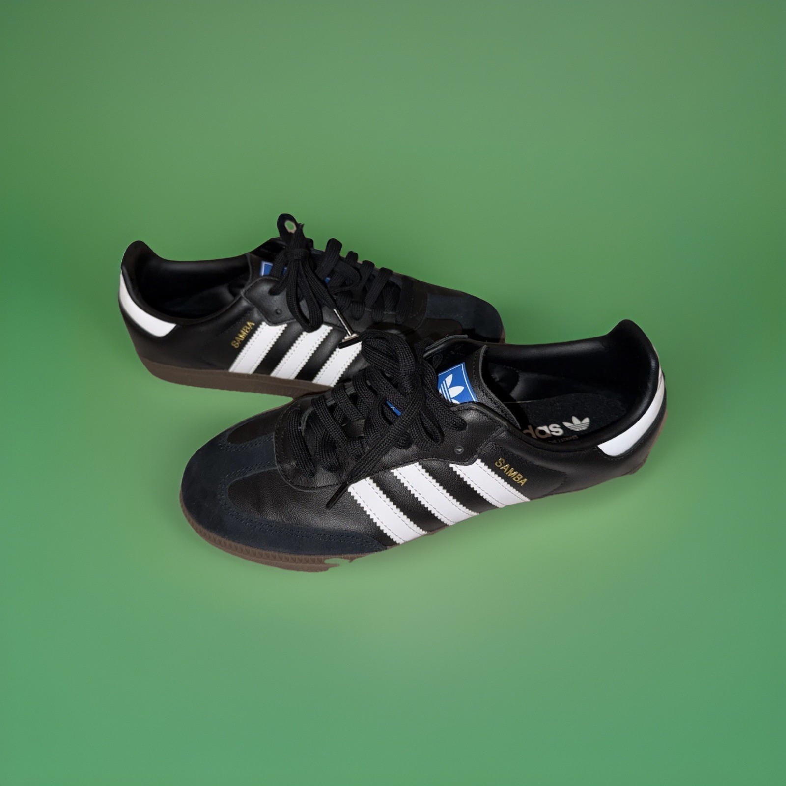 SIZE: 8M adidas Samba OG Core Black/Footwear White/Gum Lace Up