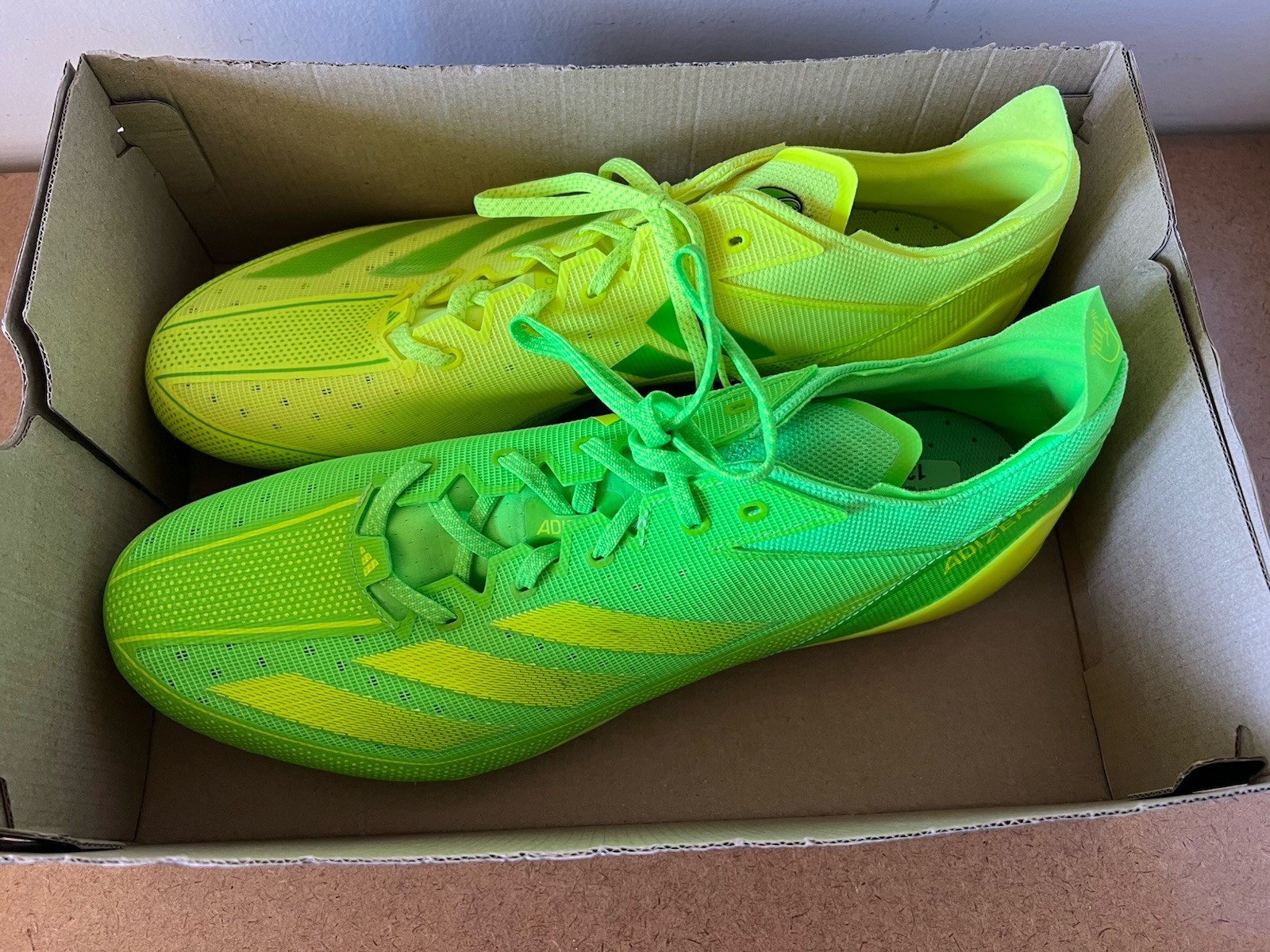 Adidas Adizero Men’s Electric Snack Attack Lemon Lime Football Cleats Sz 15 NEW