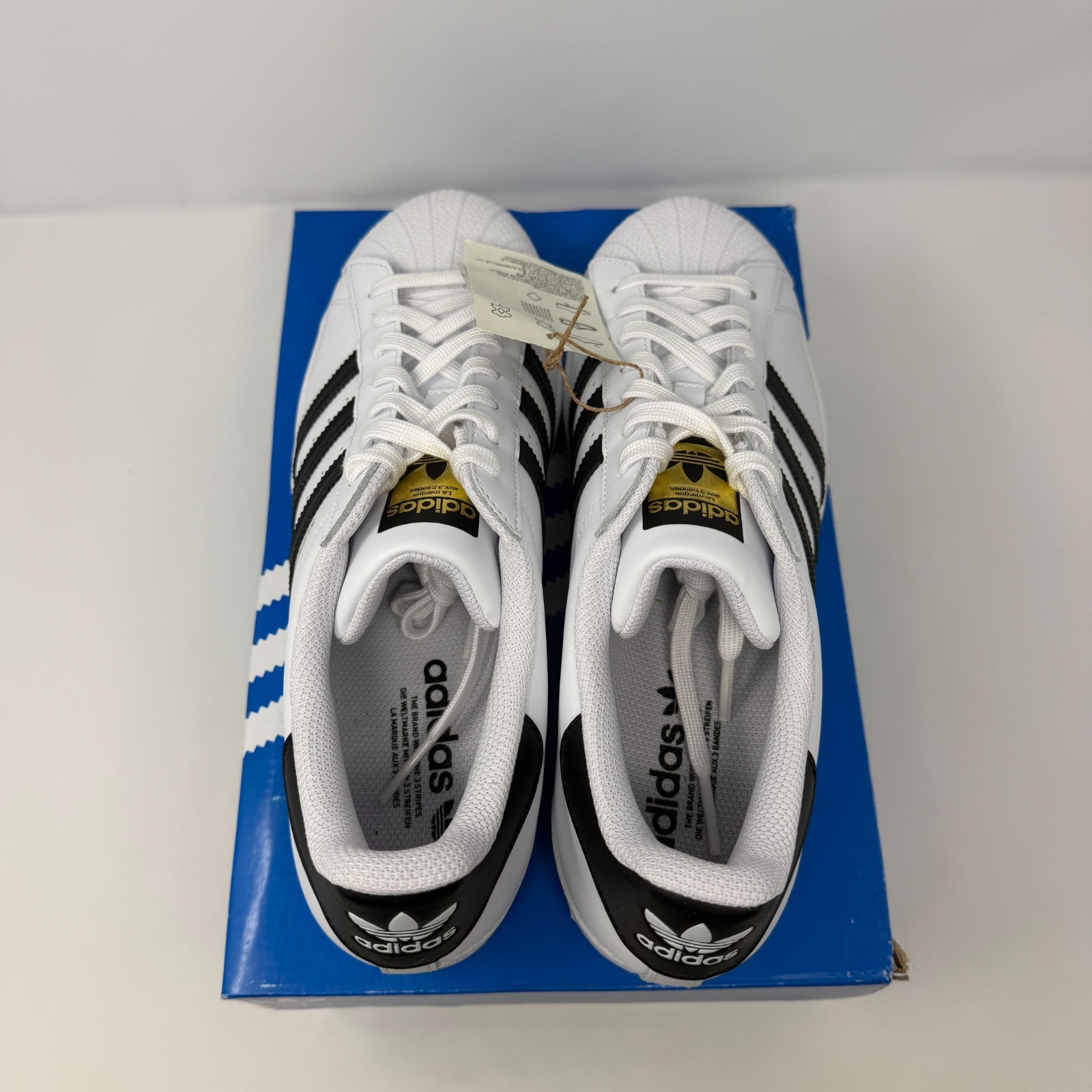 Adidas Superstar White Black Sizes 8-12 Casual Sneakers EG4958 – New with Box