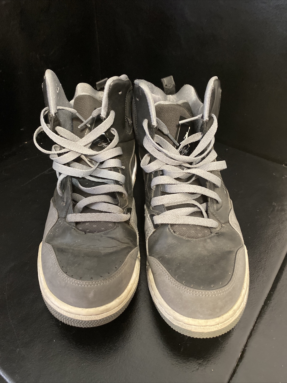 NIKE AIR JORDAN FLIGHT 629877-013 BLACK/ WHITE & COOL GREY MENS SIZE 11