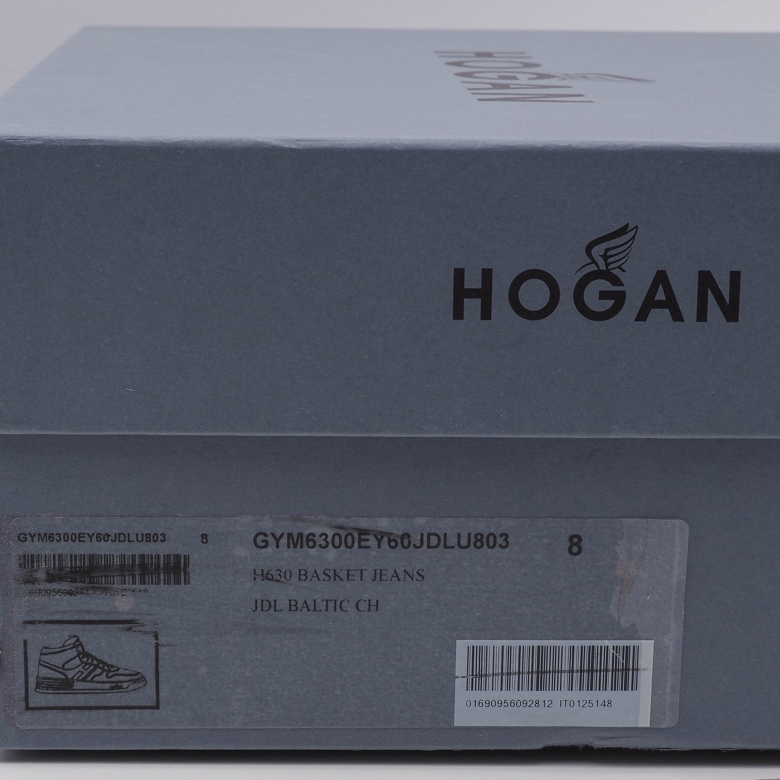 Hogan sneaker blue leather size 42 men’s shoes sneakers H630 basket