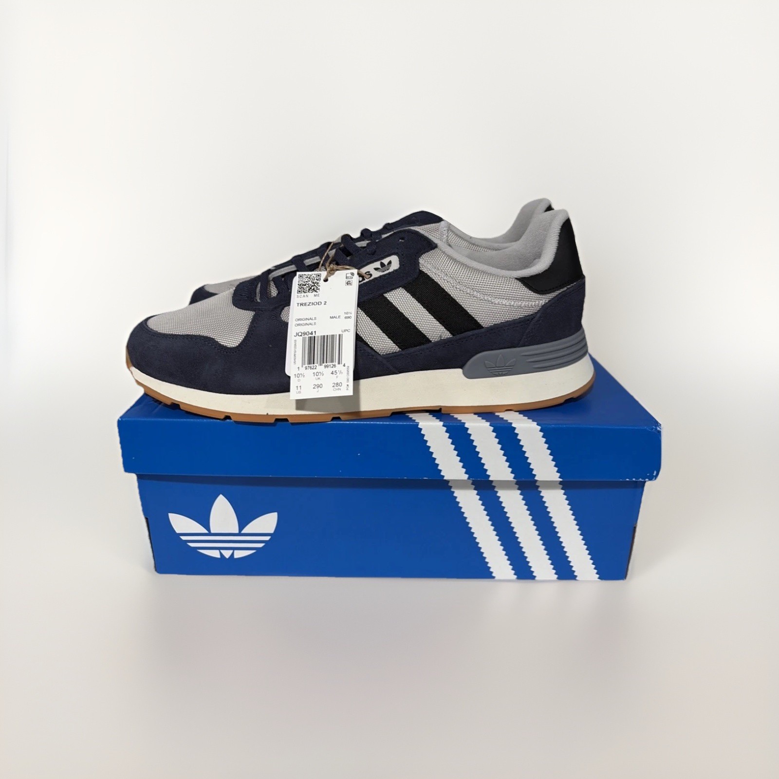 Adidas Treziod 2 mens Casual Shoes Sneakers Blue Gray JQ9041 MENS USA 11 NEW NIB