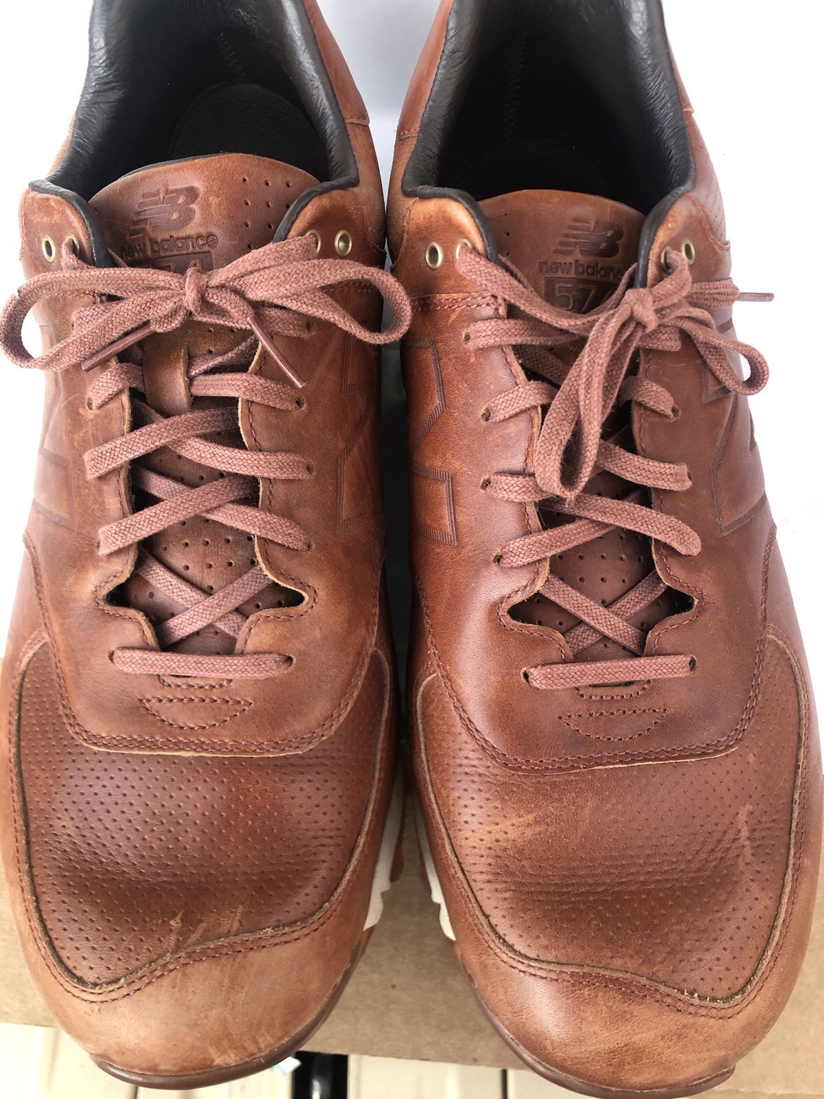 New Balance brown Leather NB574LX size 14