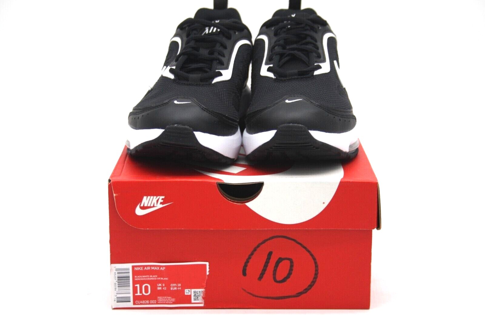 NIKE AIR MAX AP RUNNING SHOE CU4826-002 BLACK/WHITE-BLACK MENS SNEAKER