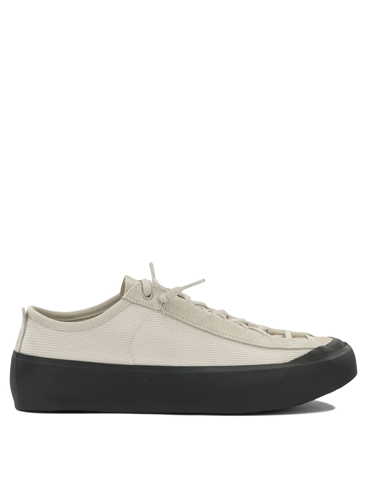 US Customs Fees Paid – Stone Island Sneakers In Mixed Leather And Fabric IT 42