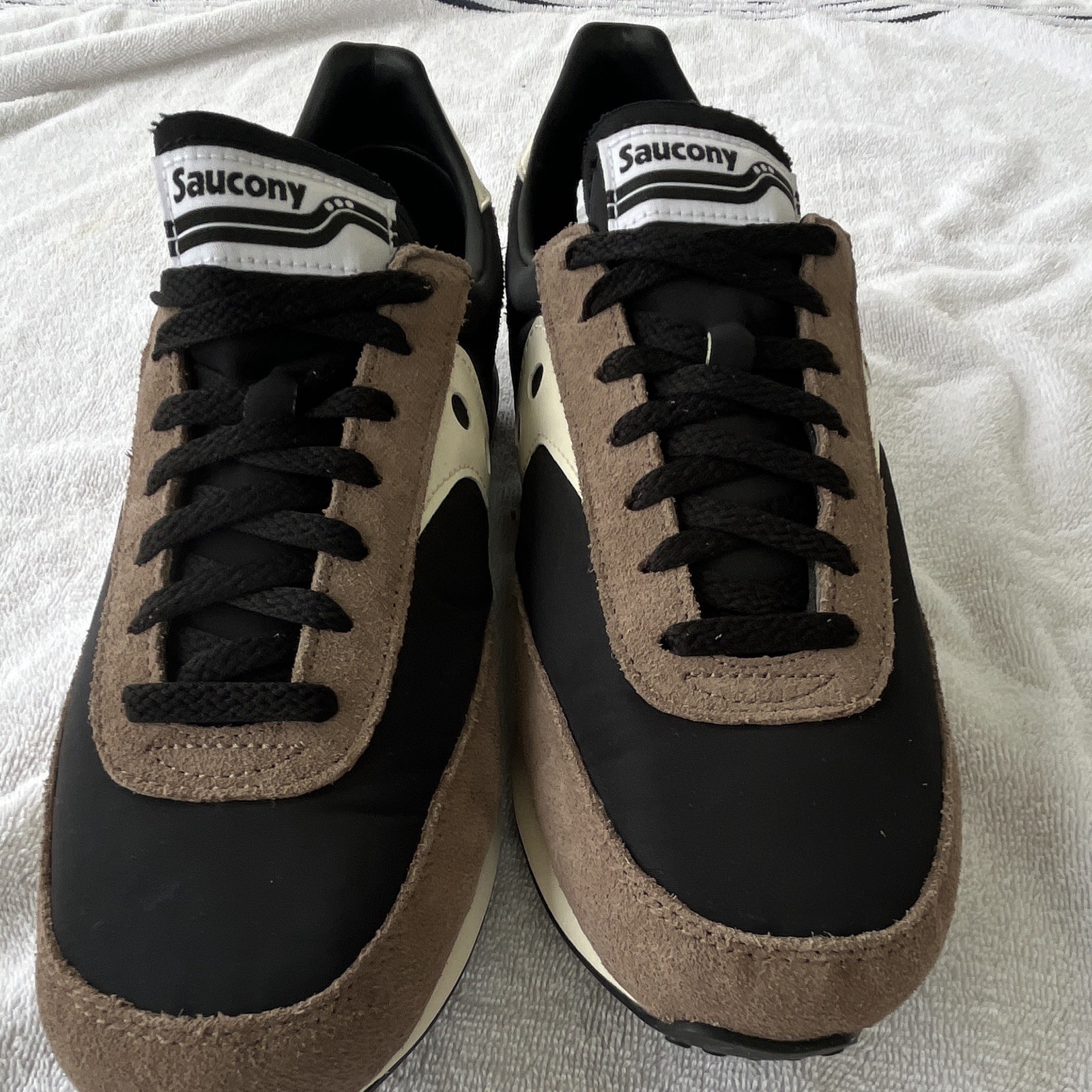 Saucony Low Top Lace-Up Athletic Sneakers Colorblock Black Brown White S70884-12