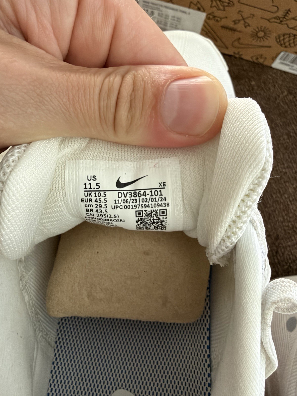 Nike ReactX Pegasus Trail 5 Summit White Sail Men’s Size 11.5