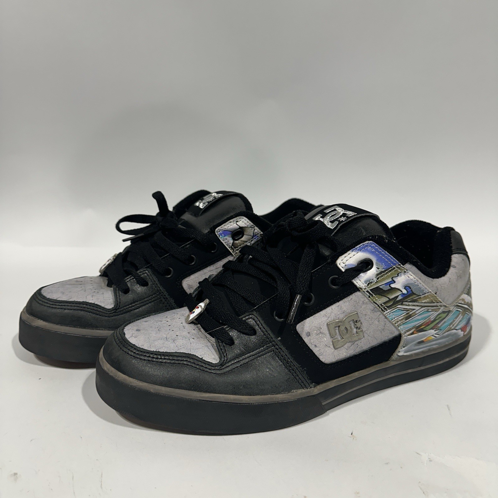 DC Shoes Pure SE Darren Brass Miami Ink Graffiti Concrete Skateboard Mens SZ 11