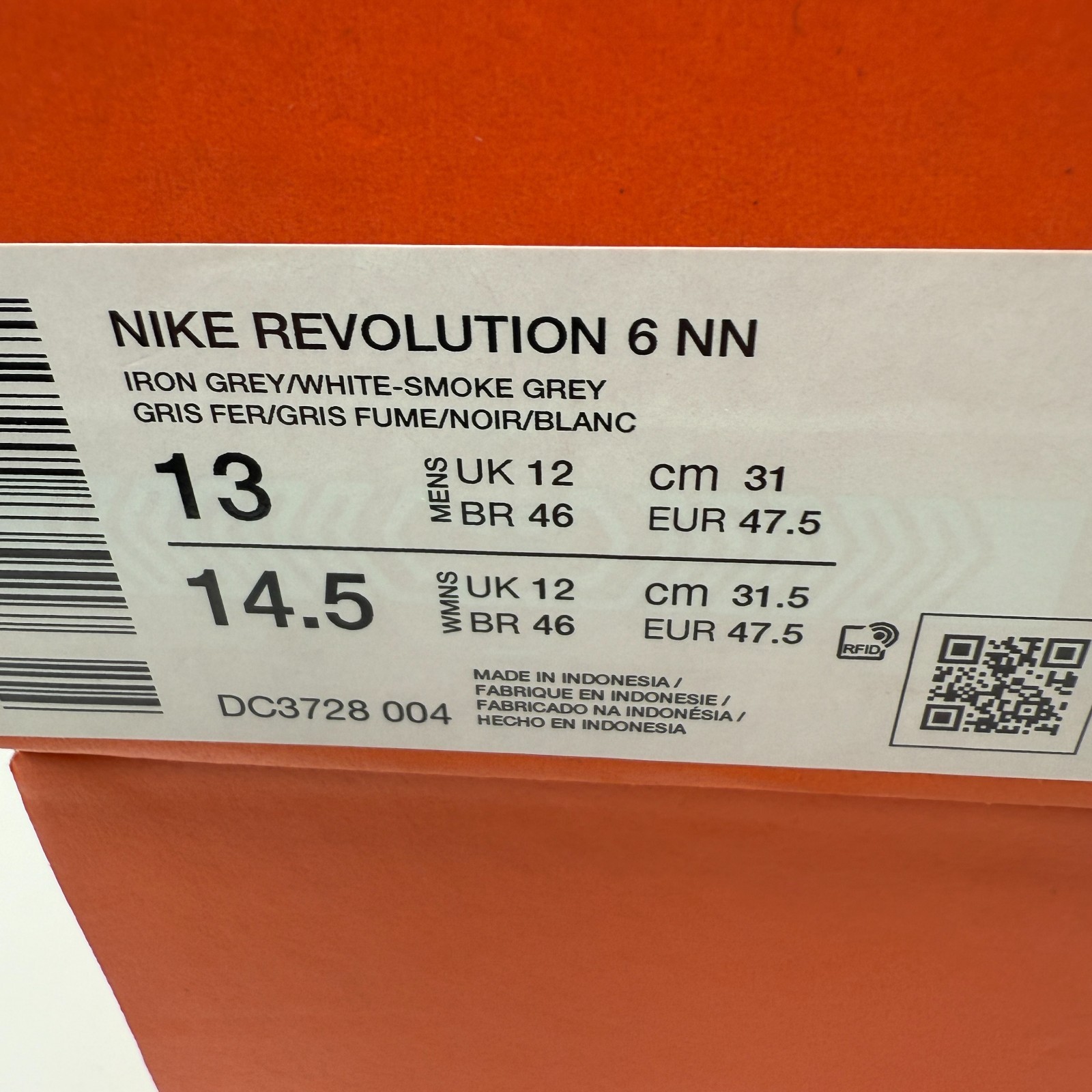 Nike Revolution 6 Shoes Mens Iron Grey White Smoke Grey DC3728-004