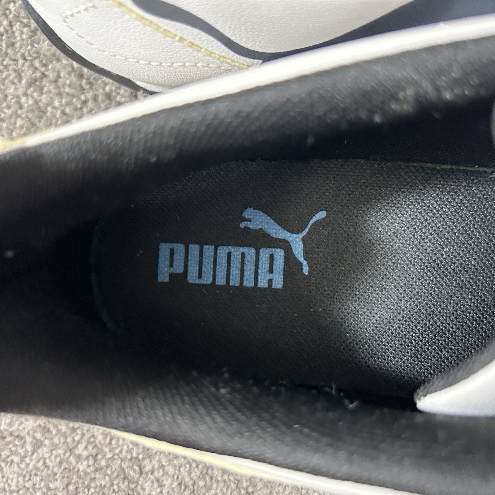 Puma Redon Move Mens Size 11 White Leather Athletic Running Driving Shoes Used