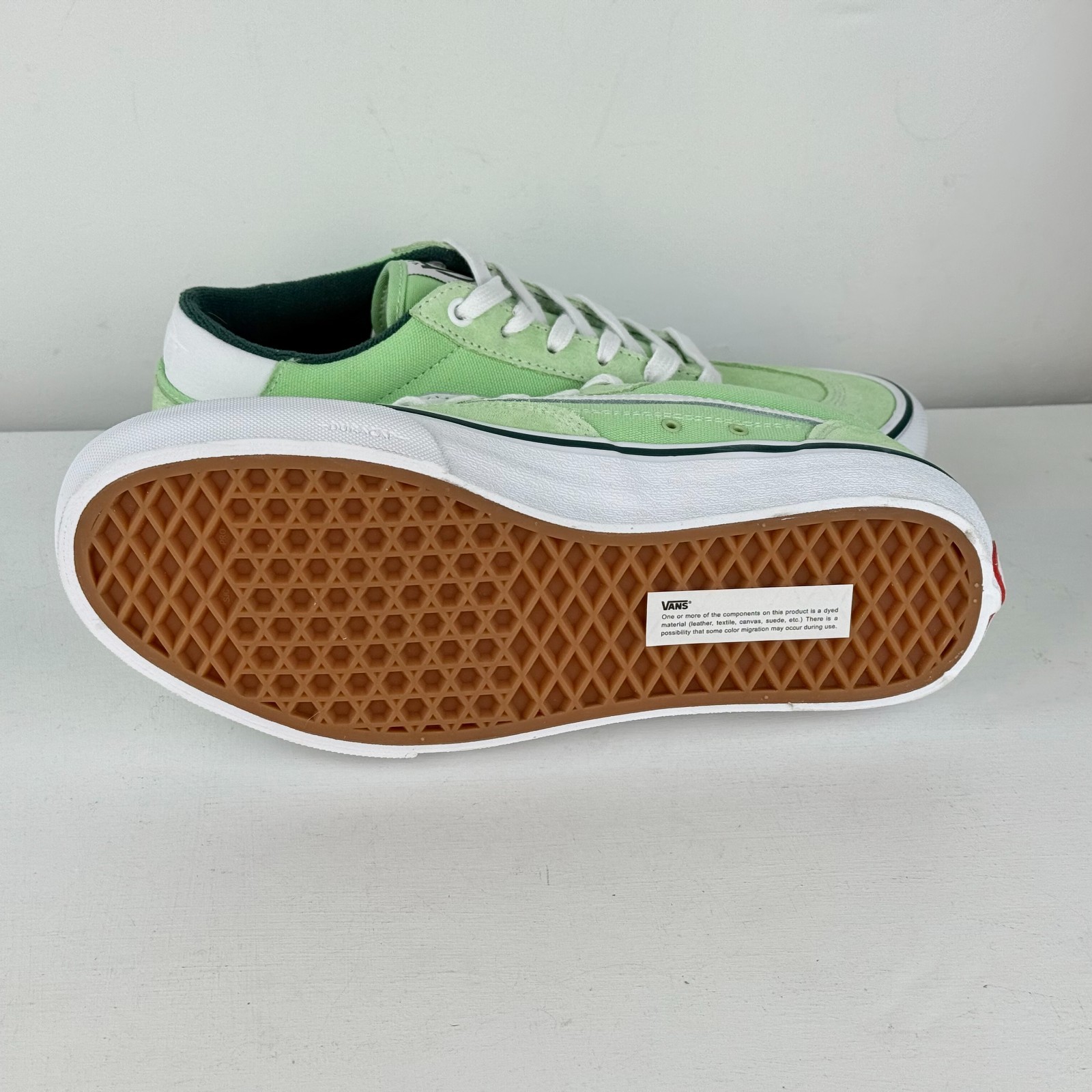 Men’s 8.5 – VANS Rowan Skate Suede/Canvas Shoe Mint – RARE