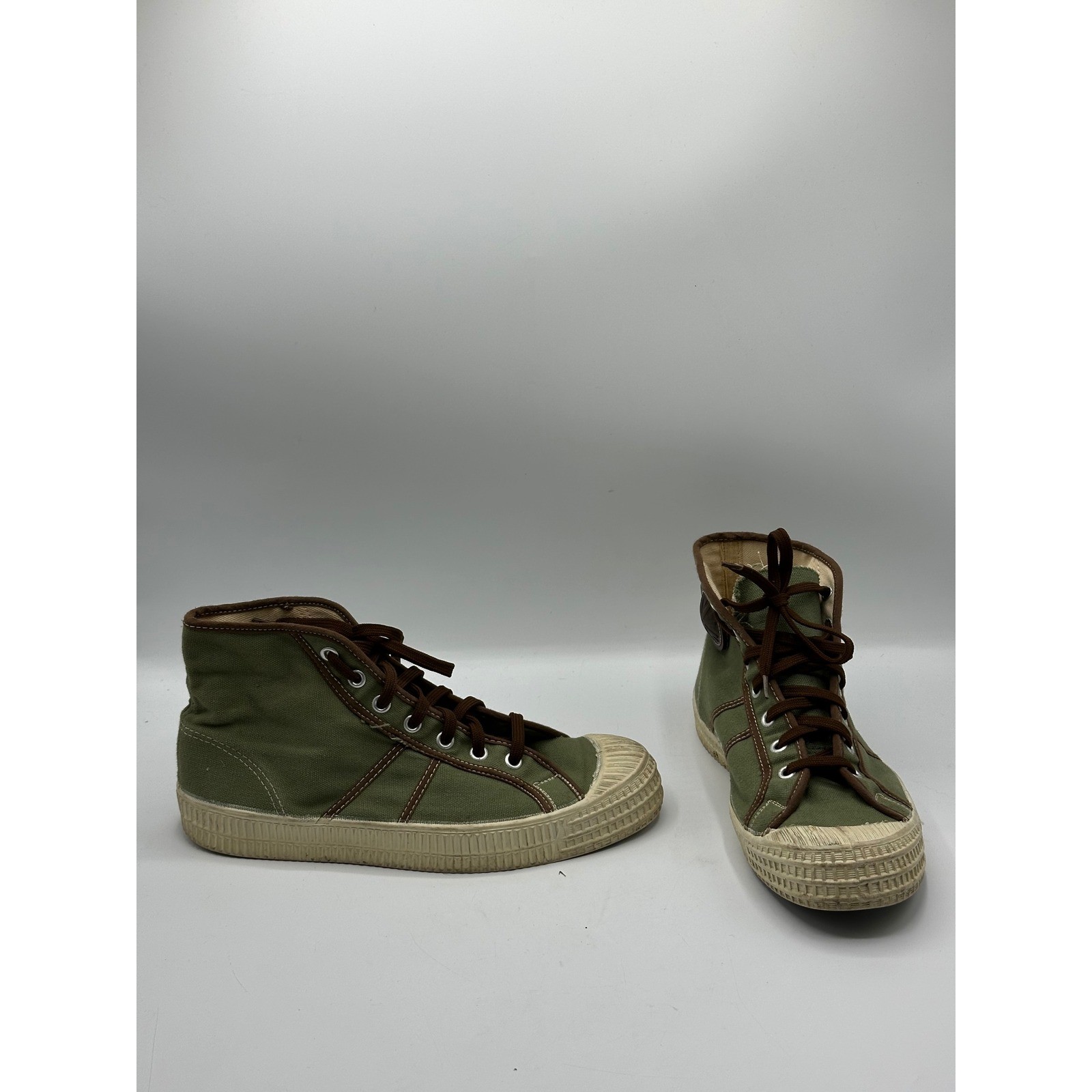 Draft INC Czech Army Trainers Sz 40 Vintage Canvas Olive Green Sneakers Gorpcore