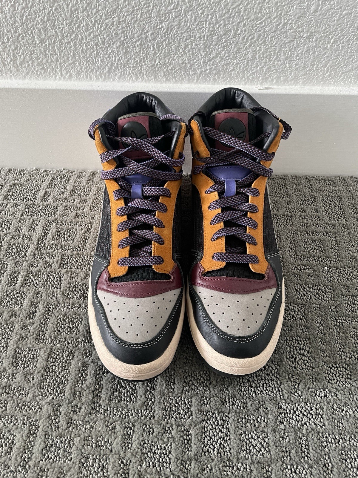 Adidas Forum Mid Patchwork Hi Top Sneakers Purple Men’s 10.5 HP5359. No Box