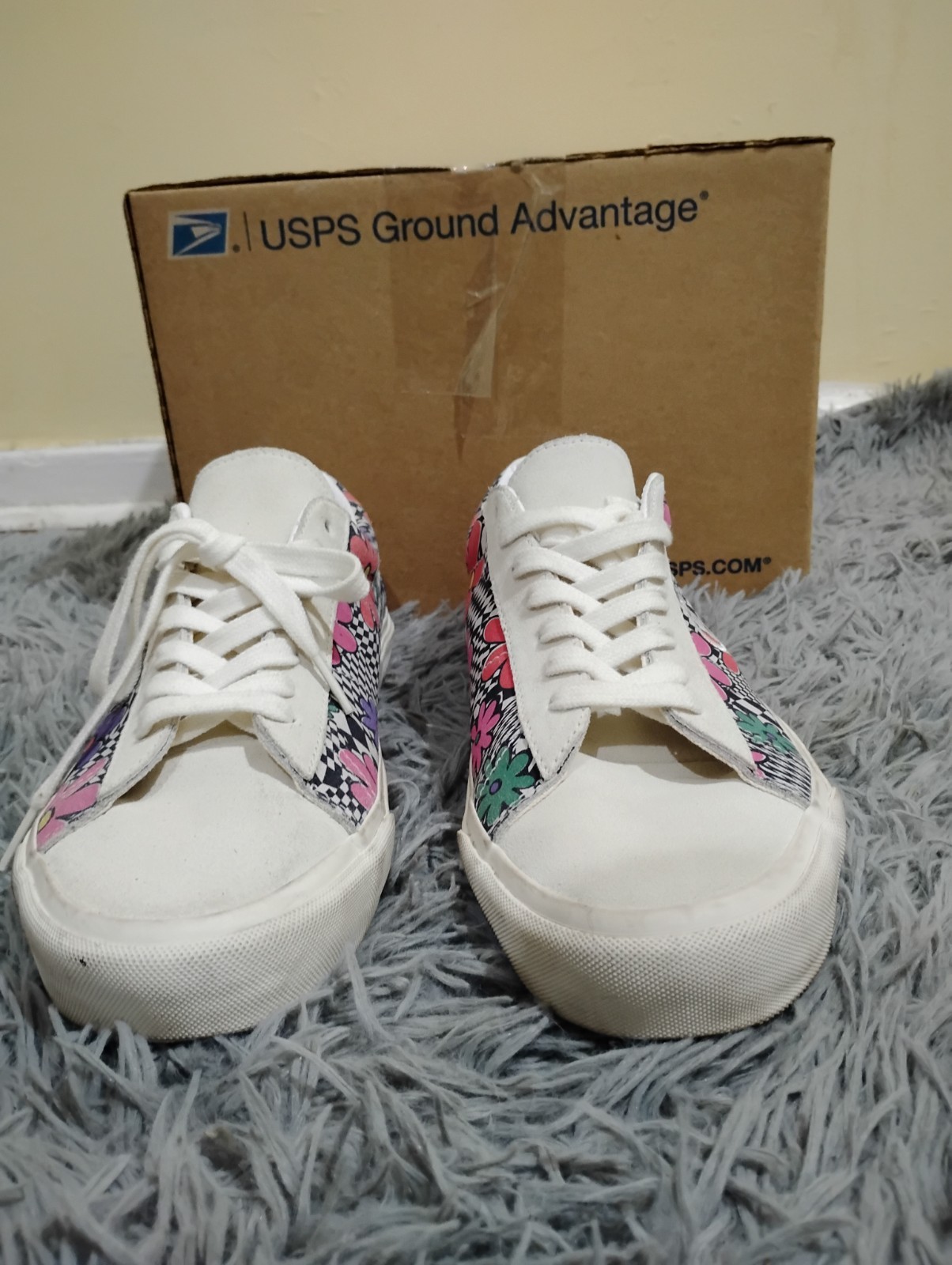 VANS Sid Dx Anaheim Retro Men Size 10.5 Women 12 Floral Checkerboard Sneakers
