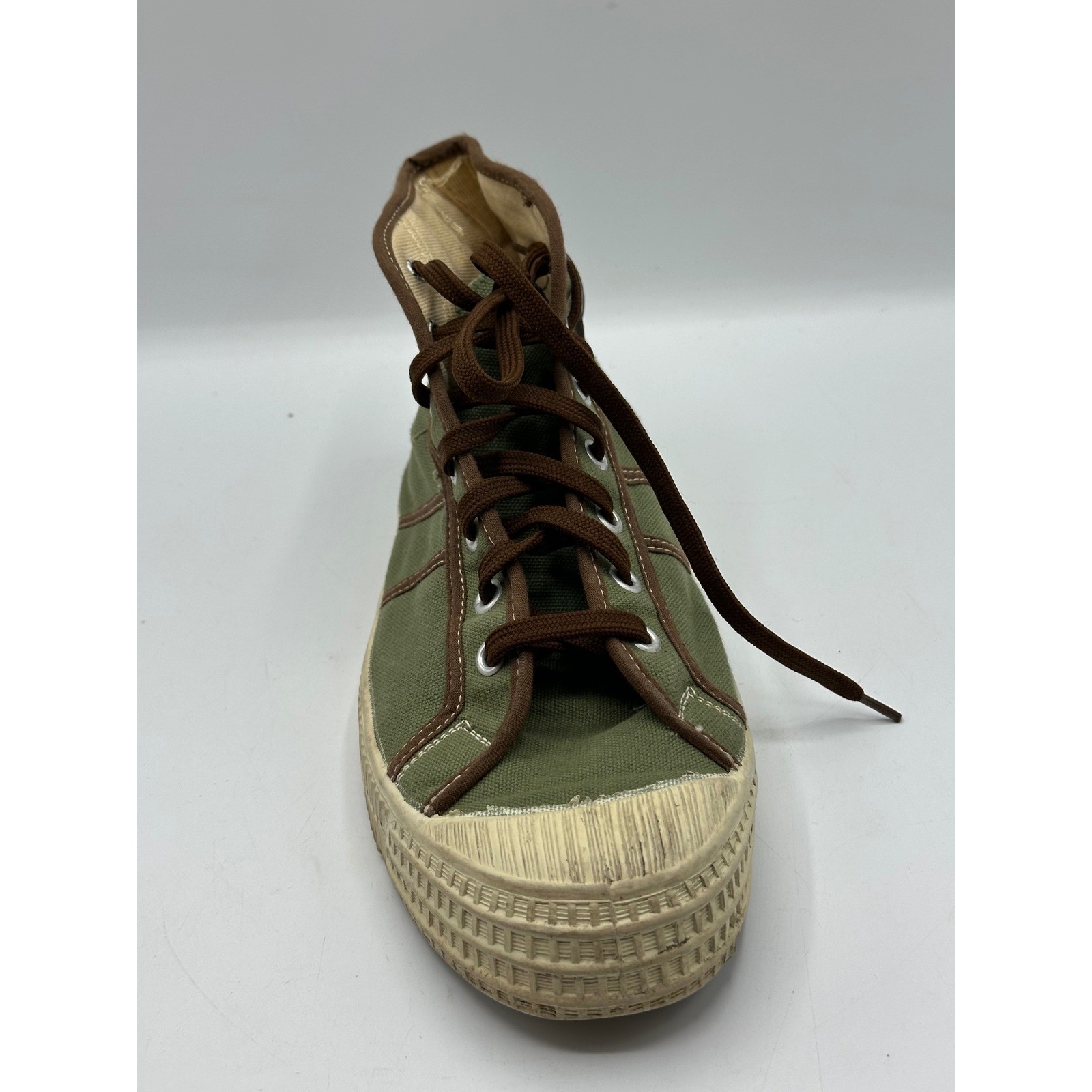 Draft INC Czech Army Trainers Sz 40 Vintage Canvas Olive Green Sneakers Gorpcore