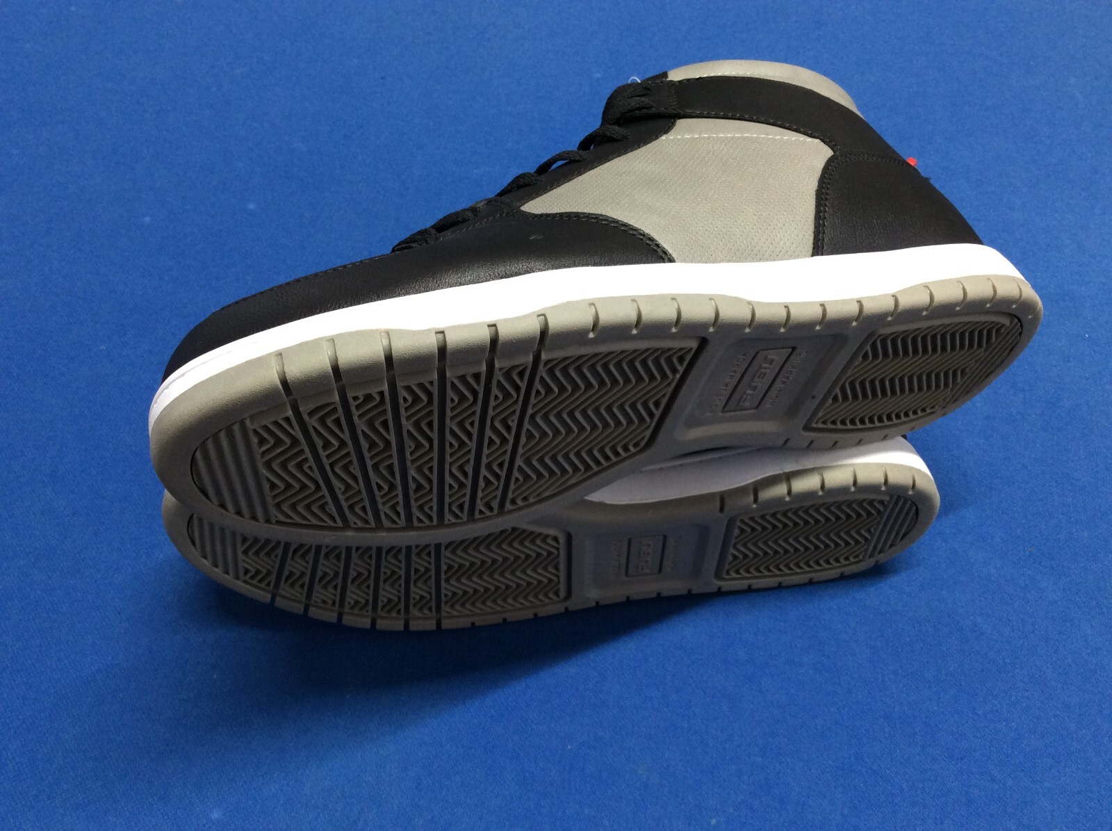 Men’s athletic shoes (FUBU) ankle support, non-marking sole, red, grey or black