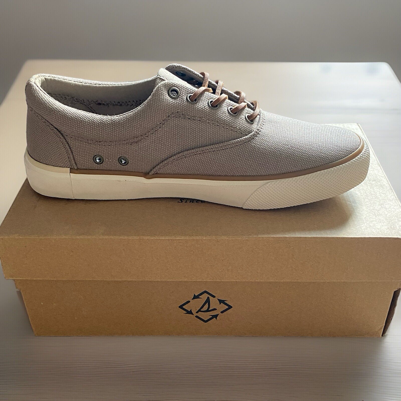Sperry Top-Sider Striper SC Linen Taupe 7.5 M Men’s Sneakers