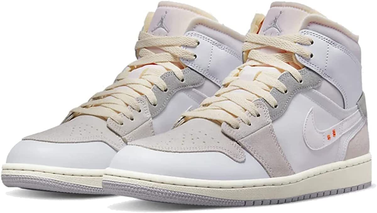 Nike Air Jordan 1 Mid SE Craft DM9652-100 “Inside Out” White/Sail/ Grey Mens