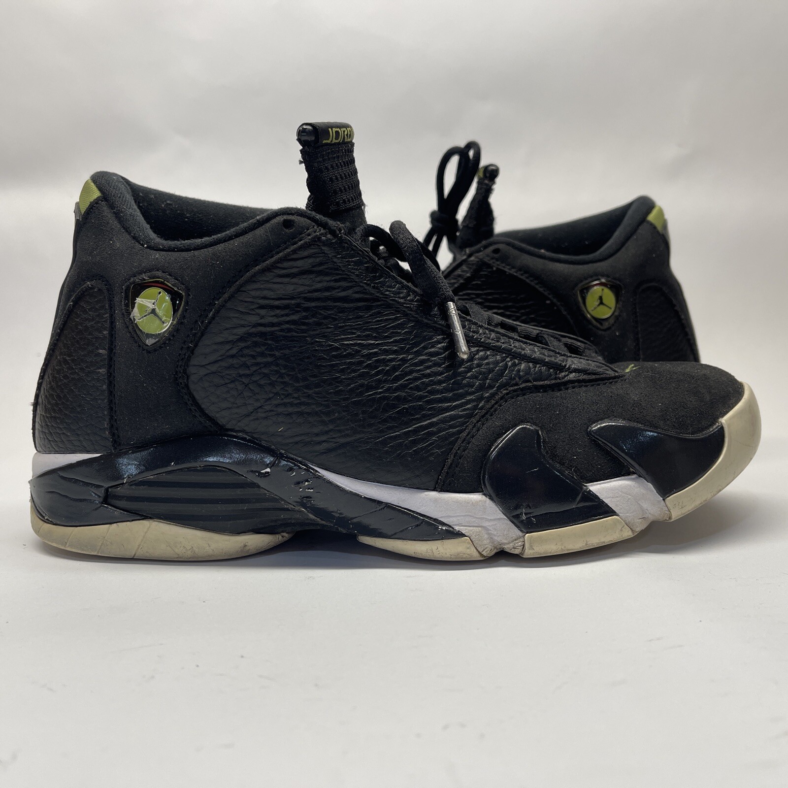 Jordan 14 Indiglo Men’s OG ALL Black Size 8.5 US 487471 005 Pre Owned