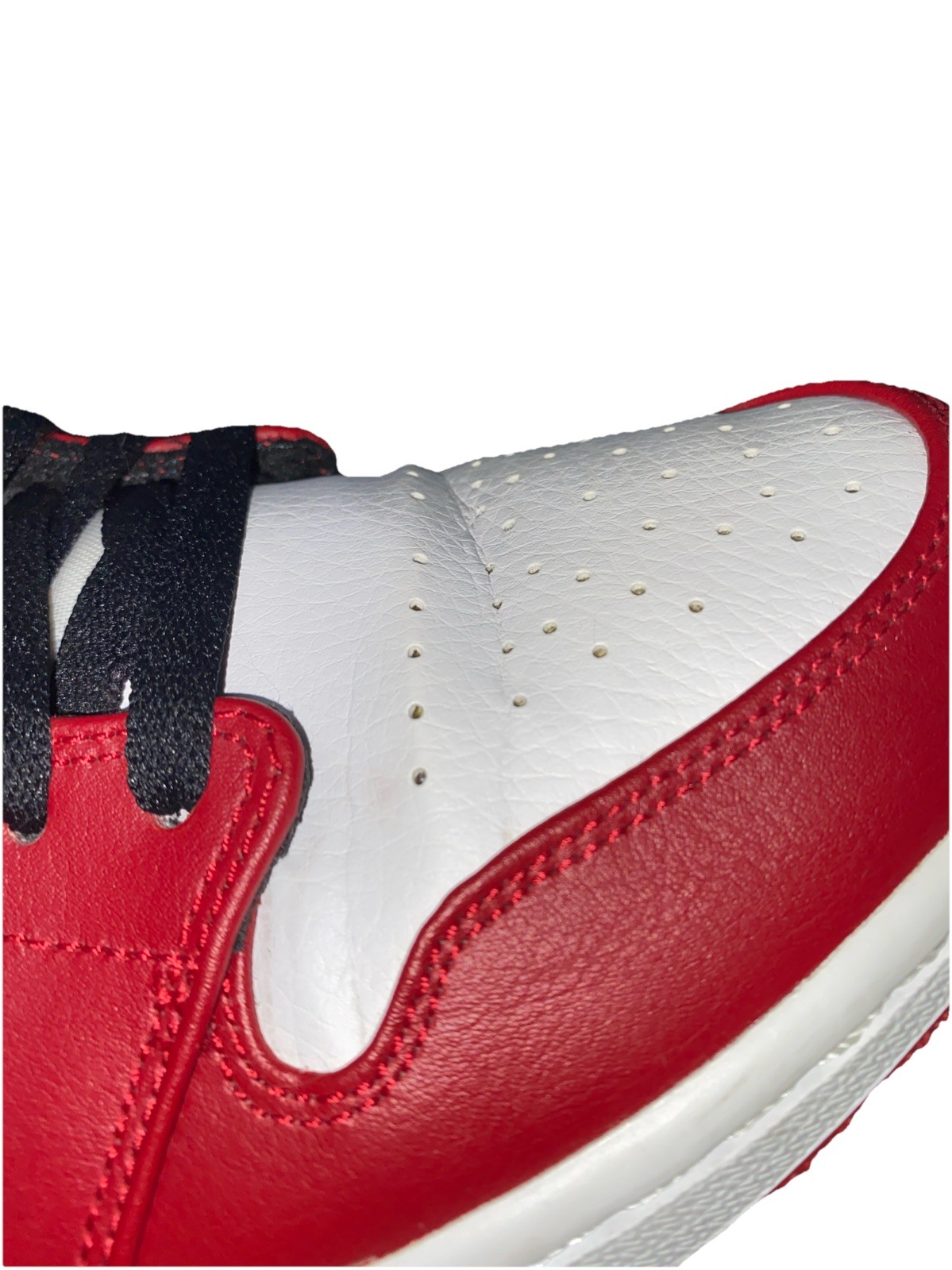 Air Jordan 1 Mid Chicago Alternate Black Red White Bred, Size 10.5-554724-173