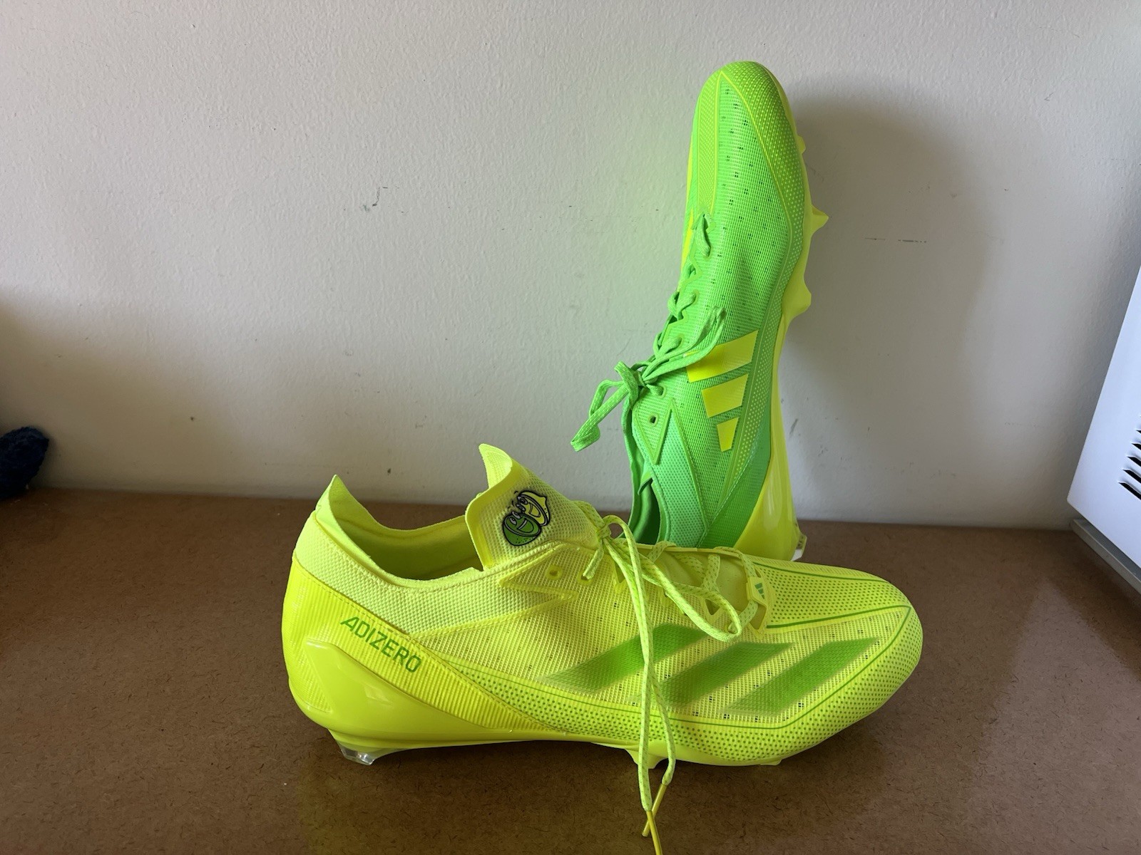 Adidas Adizero Men’s Electric Snack Attack Lemon Lime Football Cleats Sz 15 NEW