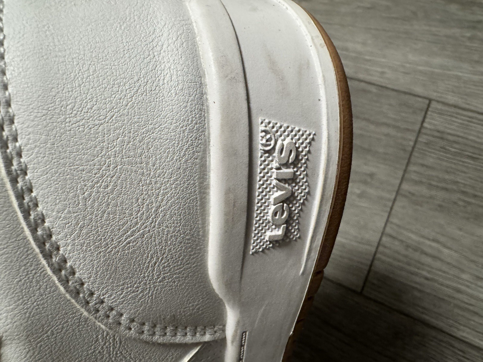 Levi’s Men’s White Mid Top Lace-Up Sneakers Synthetic Upper Rubber Outsole