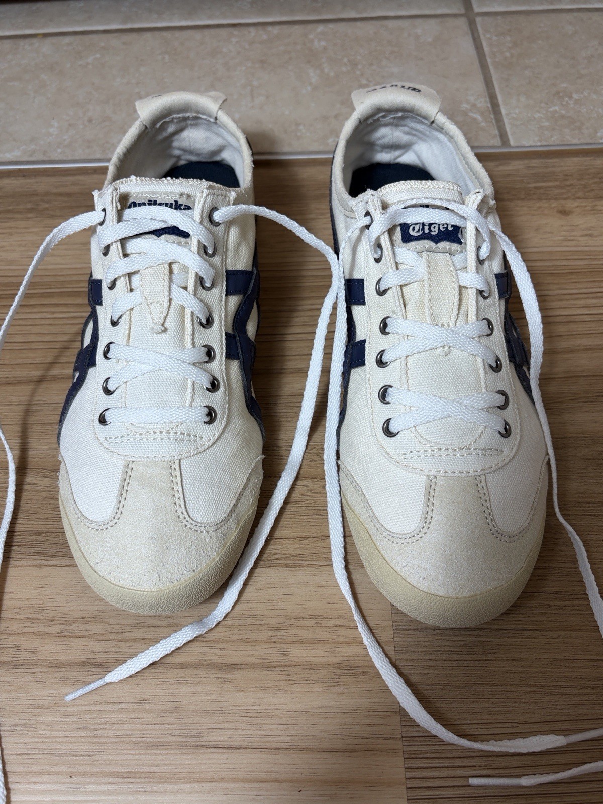Onitsuka Tiger Mexico 66 Cream Navy Sneakers Men’s US 8 Women’s 9.5 EU 41.5