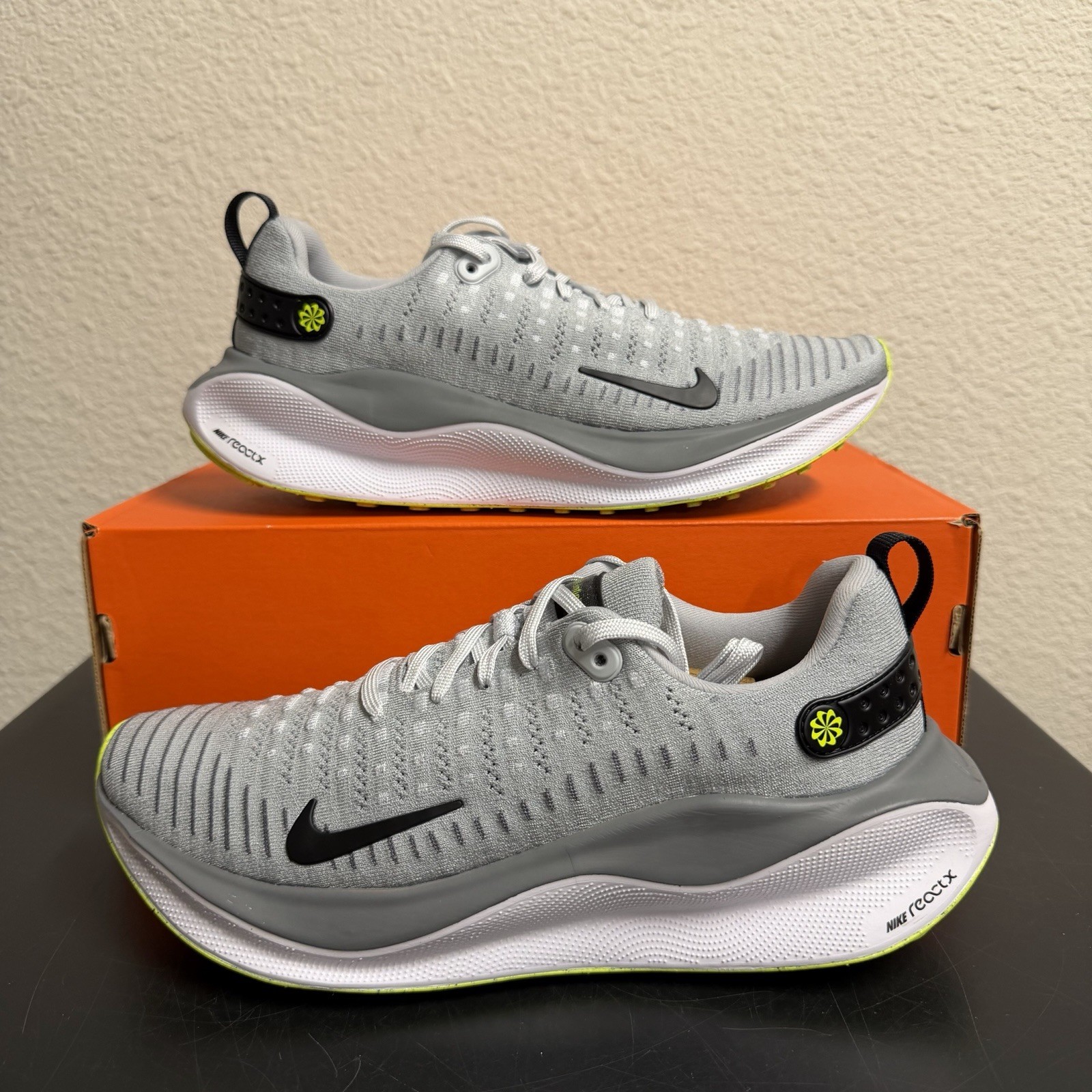 Nike ReactX Infinity Run 4 Wolf Grey Black Size 9