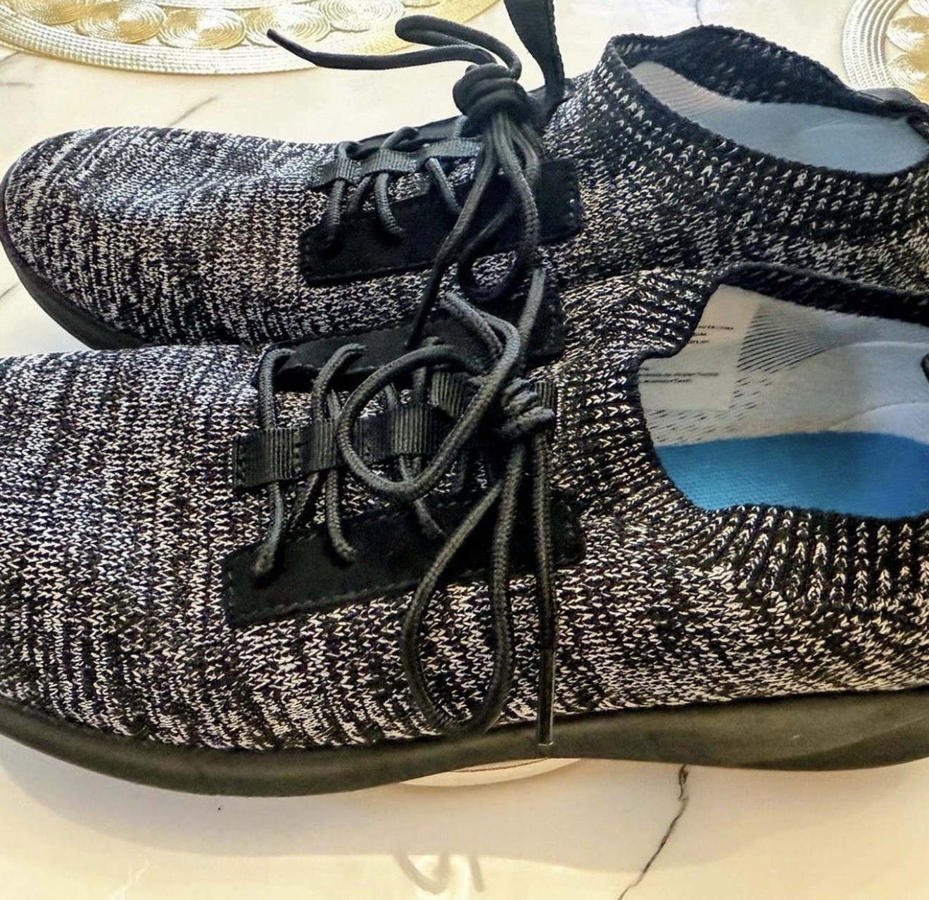 American Eagle Outfitters Men’s Black/Gray Knit Lace-Up Sneakers