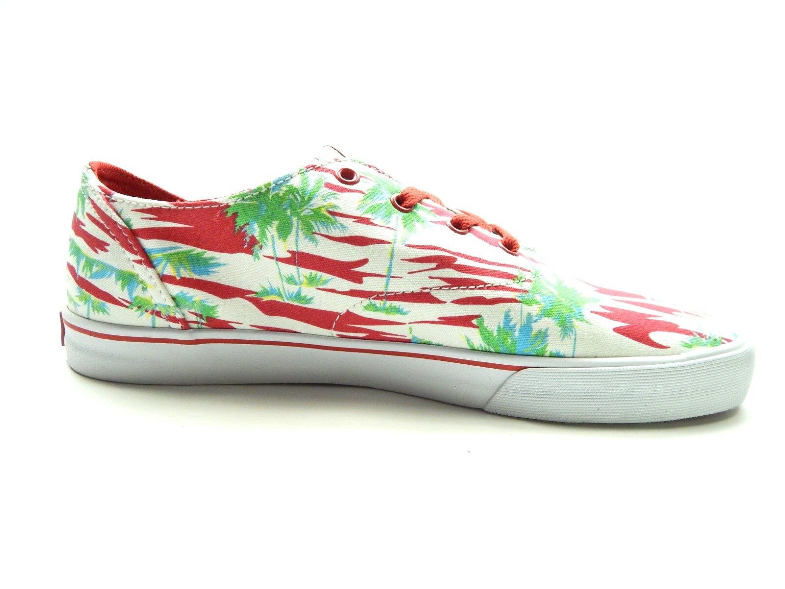 SUPRA MEN’S WRAP RED PRINT WHITE S05043 SHOES SIZE 9