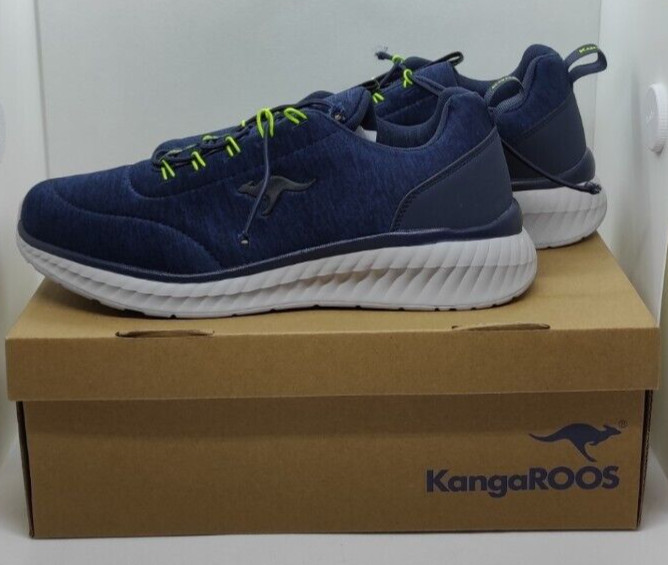 Sneakers KangaROOS Men’s KM-CRES Shoes Dark Blue Navy Lime Size 40